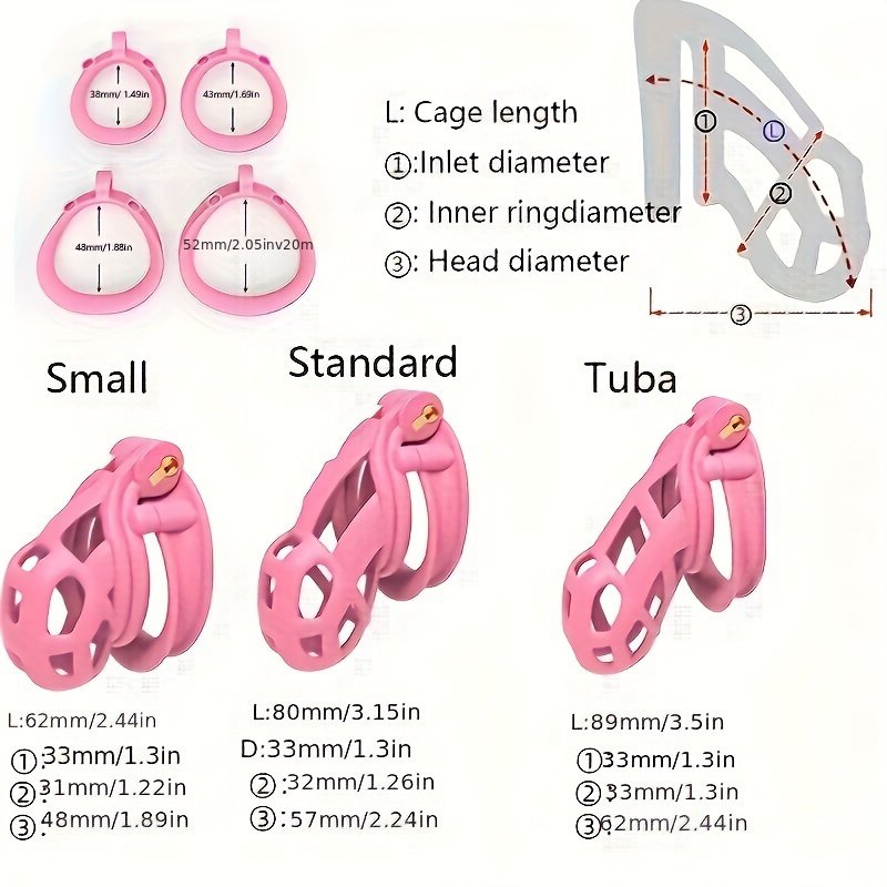 Men's Lightweight Portable Nylon Resin Adjustable Cobra Chastity Lock SM Male Restraint Device Bondage Gear Sex Toy Penis Ring