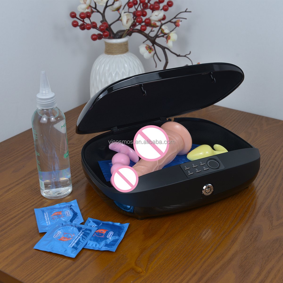 Biometric Storage box for Luxury BDSM vibrators adult toys storage box vibrator sex toys for woman