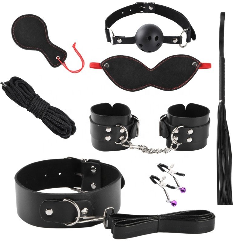 8pcs/Set Sm Adult Slave Game Japanese Bdsm Adult Bondage Kit Set Sex Fetish Bondage Set Sexy For Couples