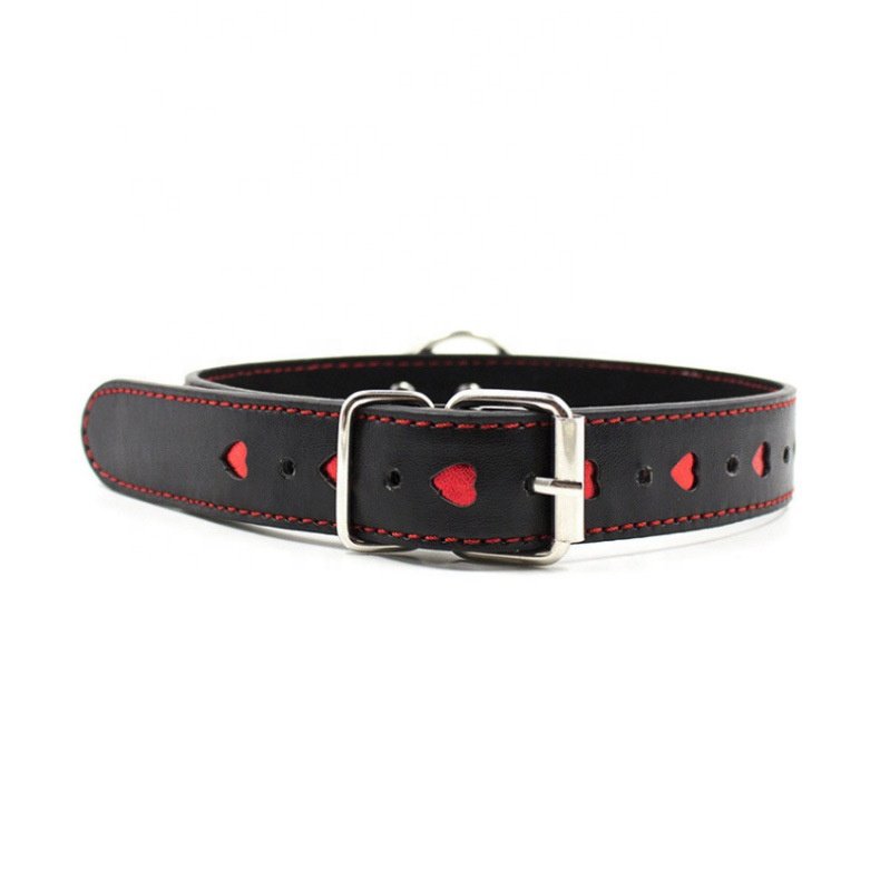 BDSM Neck Choker Collar Heart-shaped Collar PU Leather Bondage Lingerie Erotic Fantasy Role Play Fetish Costumes
