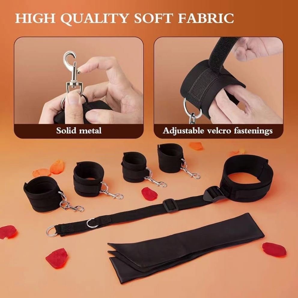 Most Popular Soft Leather SM Bondage Kit For Couple