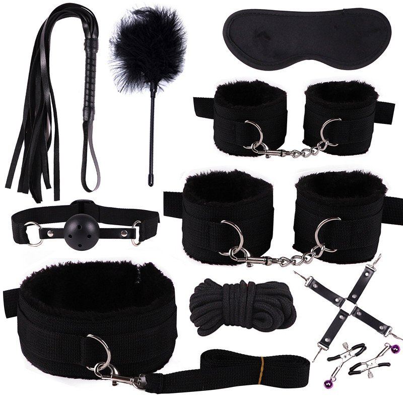 Sexy Metal Furry BDSM Bondage Gear Suit for Couples Restraints Sex Games SM Products