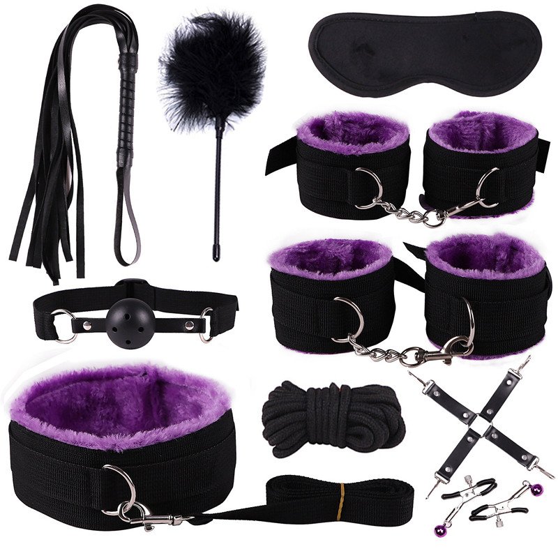 Sexy Metal Furry BDSM Bondage Gear Suit for Couples Restraints Sex Games SM Products