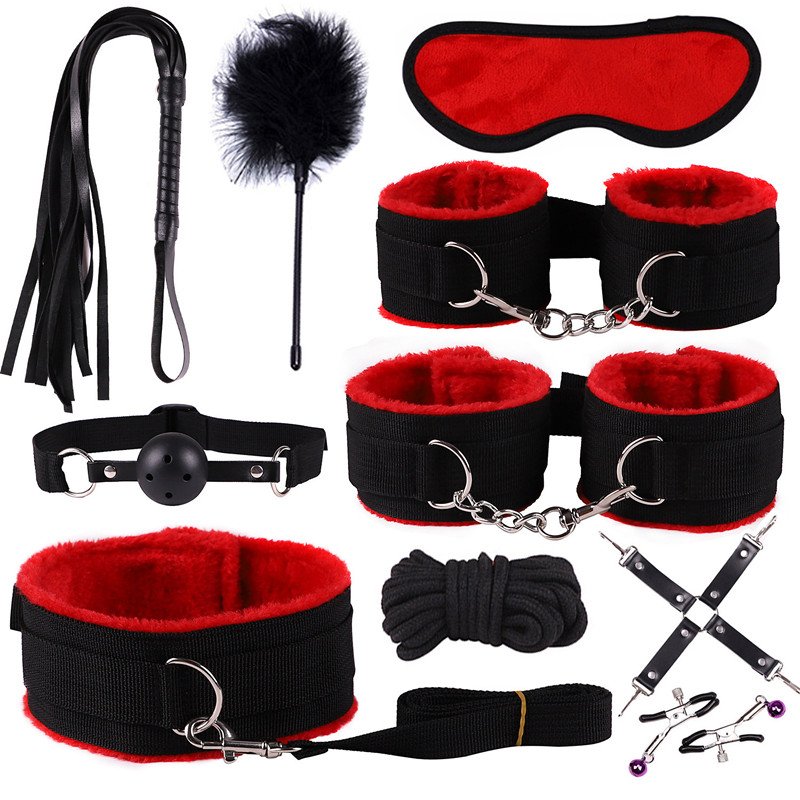 Sexy Metal Furry BDSM Bondage Gear Suit for Couples Restraints Sex Games SM Products