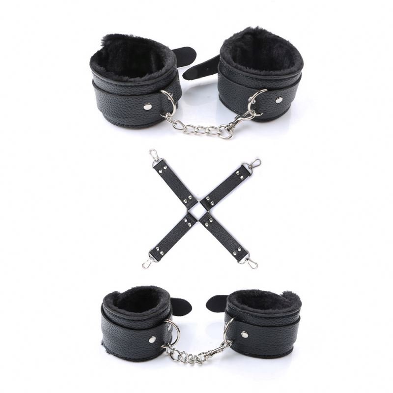 Wholesale10 Pcs/set Sex Products Erotic Toys Bondage Furry Leather Eye Mask BDSM Bondage Set Handcuffs Rope Sex Toys For Couples