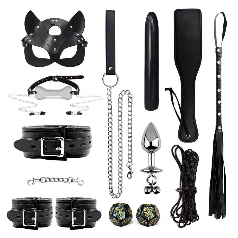 14 Pcs Bondage for Sex BDSM Leather Bondage Sets Restraint Kits Adult Kit for Women for Men Sexy Swing Sex BDSM Kit