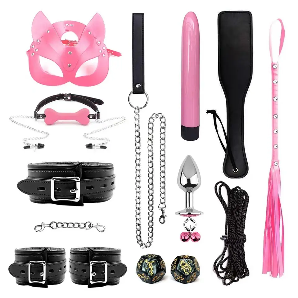 14 Pcs Bondage for Sex BDSM Leather Bondage Sets Restraint Kits Adult Kit for Women for Men Sexy Swing Sex BDSM Kit