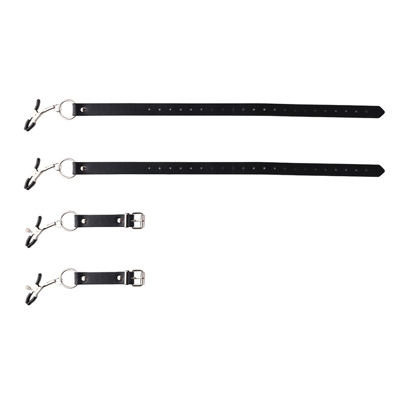 Toys BDSM Metal Nipple Clamps with Long Leather Belt Sex Bondage Gear Juguetes Sexuales Para Mujeres Handcuff Type Type SM
