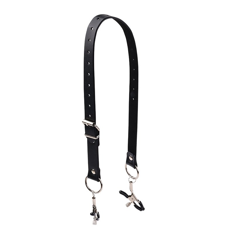 Toys BDSM Metal Nipple Clamps with Long Leather Belt Sex Bondage Gear Juguetes Sexuales Para Mujeres Handcuff Type Type SM