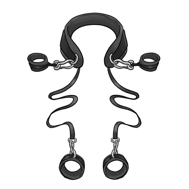 Sexfoxes Women Fetish BDSM Bondage Restraints Handcuffs Foot Cuffs Sex Toys Open Leg Bondage Gear