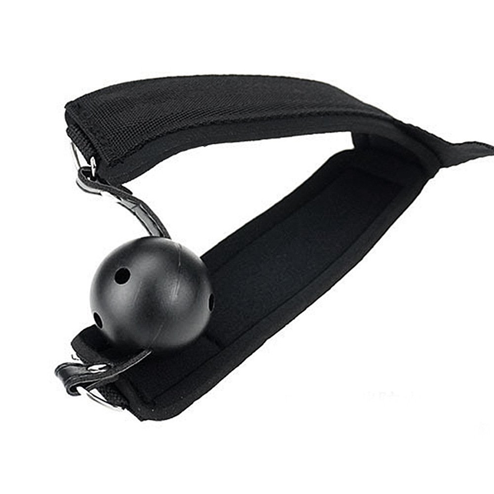 Female toy restraint device BDSM ball mouth plug with leather handcuffs collar SM kit adult couple restraint props sex appliance