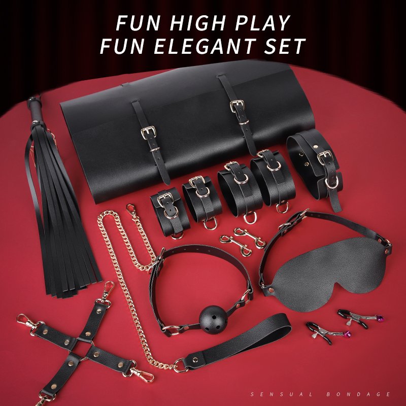 Wholesale Bondage Set Adult Toys Sex Games Handcuffs Whip Sm Sex Toy Kits Exotic Accessories Erotic Sex Toys For Women Men