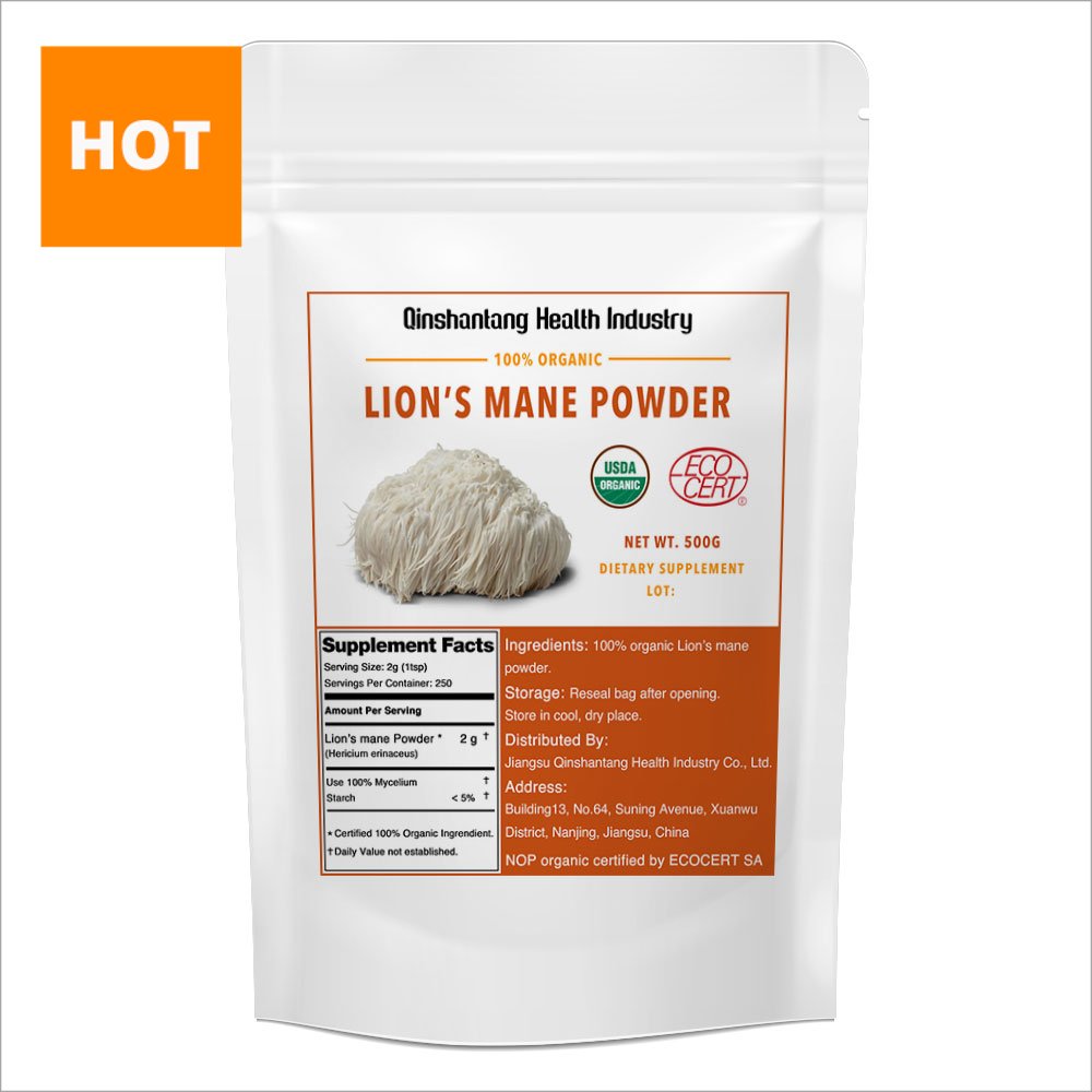 Lions mane Mushroom Powder Healthcare Supplement Organic Hericium erinaceus Extract Powder
