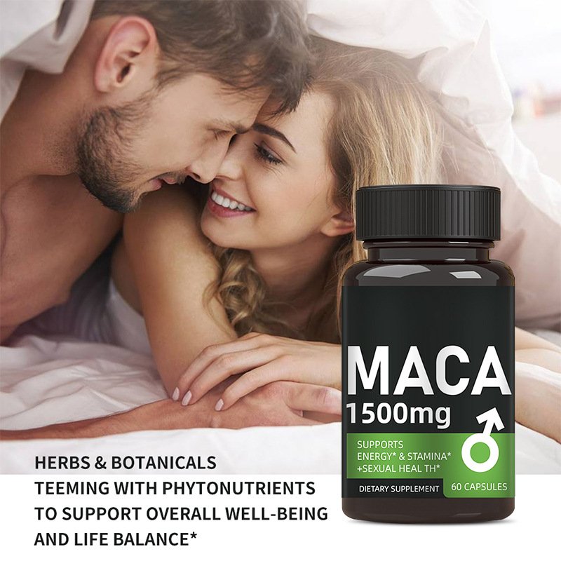 OEM Private Label black MACA root male body men enhancement vitamin herbal nutrition healthcare supplement maca capsules for men