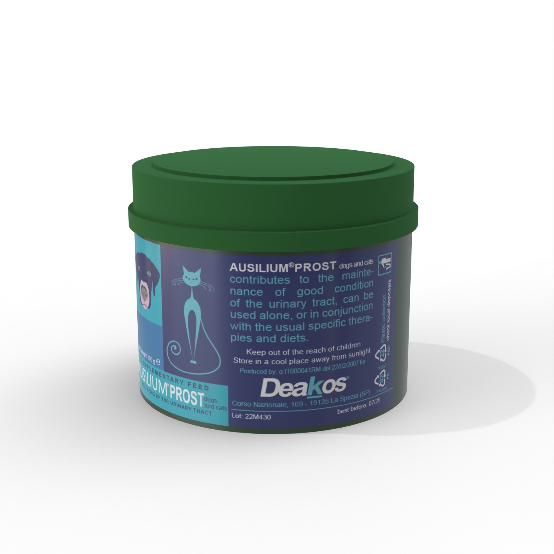 AUSILIUM PROST Food supplement Pathologies of the urinary tract and prostate of small animals Benign prostatic hyperplasia 100G