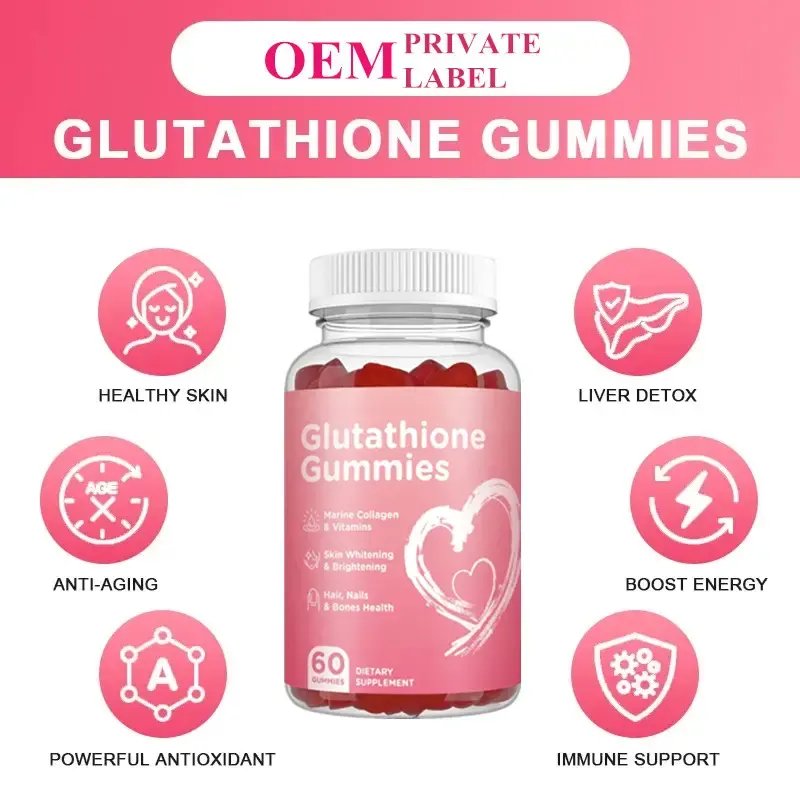 OLLI Glutathione Brightening Skin Whitening Gummies Glutathione Collagen Supplements Collagen L-glutathione Gummis