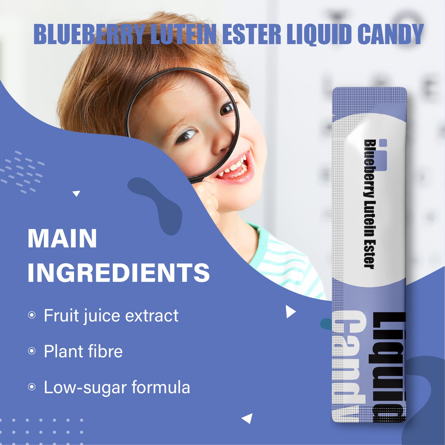 OEM Children Eye Care Vision Protect Blueberry liquid Gummies natural candy other healthcare supplement
