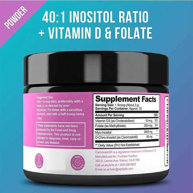 Best OEM Healthcare Inositol Supplement Folate and Vitamin Inositol Powder For Women Health