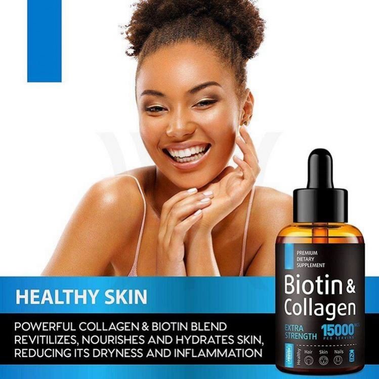 Wholesale Healthcare Supplement drops Biotin Collagen for Hair Growth Men Women