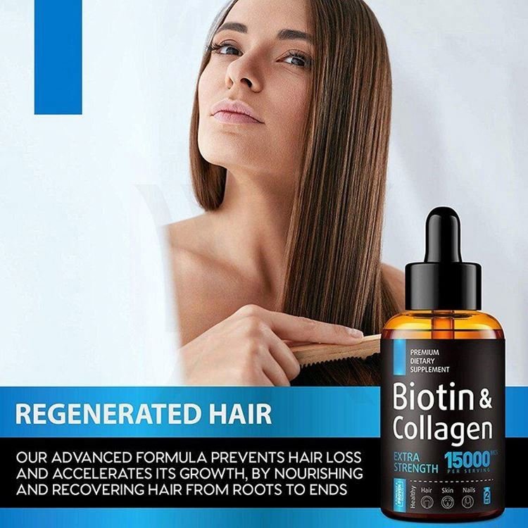 Wholesale Healthcare Supplement drops Biotin Collagen for Hair Growth Men Women