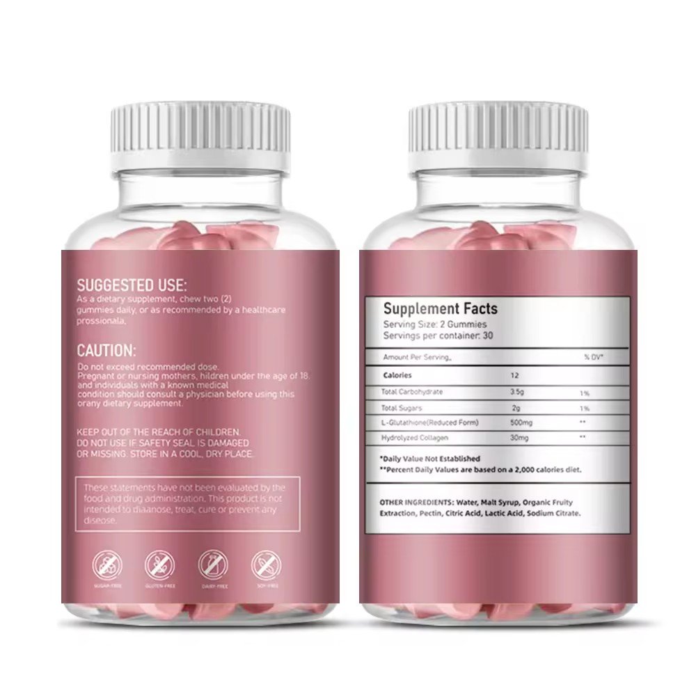 OEM Private Labels High Quality Beauty Skin Care Hair Healthcare Supplements Organic Vegan Collagen Biotin Gummies
