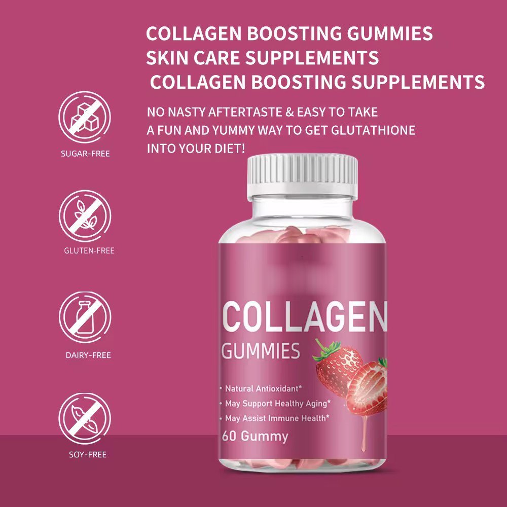 OEM Private Labels High Quality Beauty Skin Care Hair Healthcare Supplements Organic Vegan Collagen Biotin Gummies