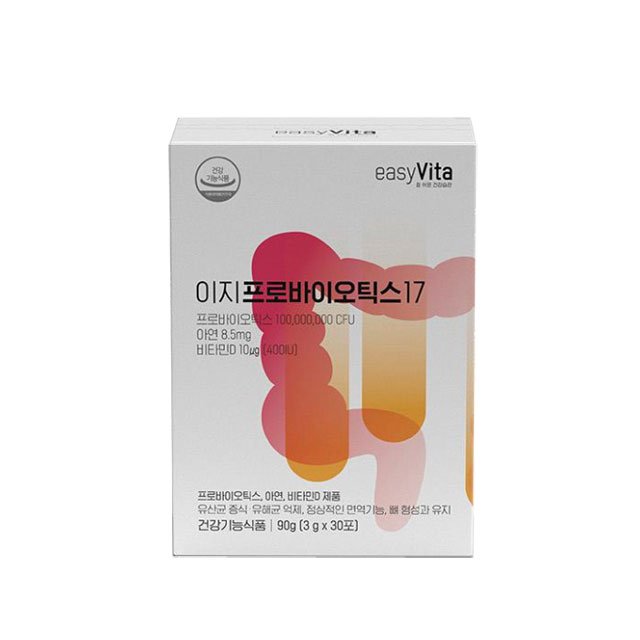 Korea Mcnulty Bio Helath Supplement 17 Species of Live Lactobacillus Containing Easy Probiotics 17 Powder 3.0g * 30Sticks