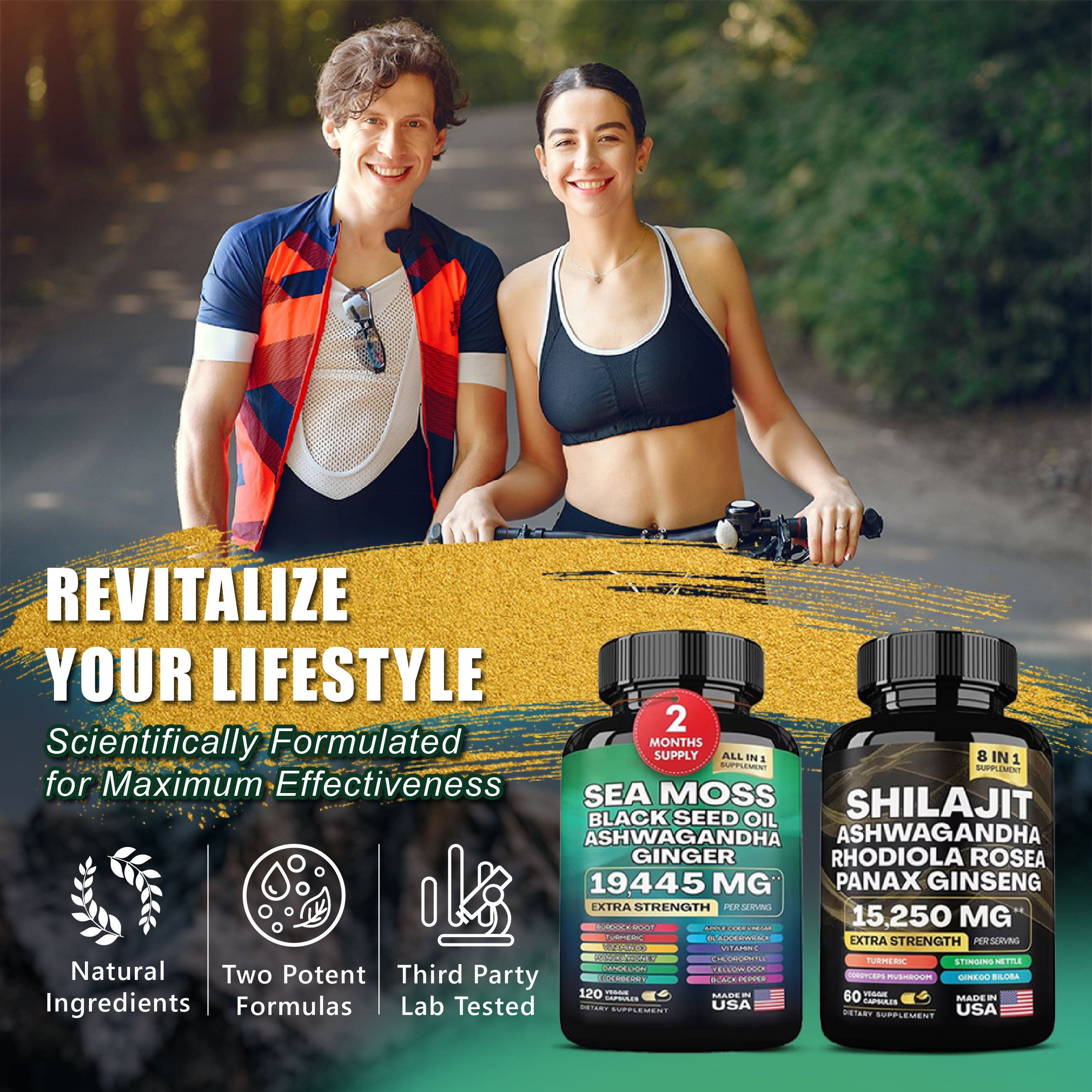 Supplement OEM Vendors Seas Moss 7000mg and Shilajit Ashwagandha 2000mg Organic Sea Moss Ashwagandha Health Care Supplements