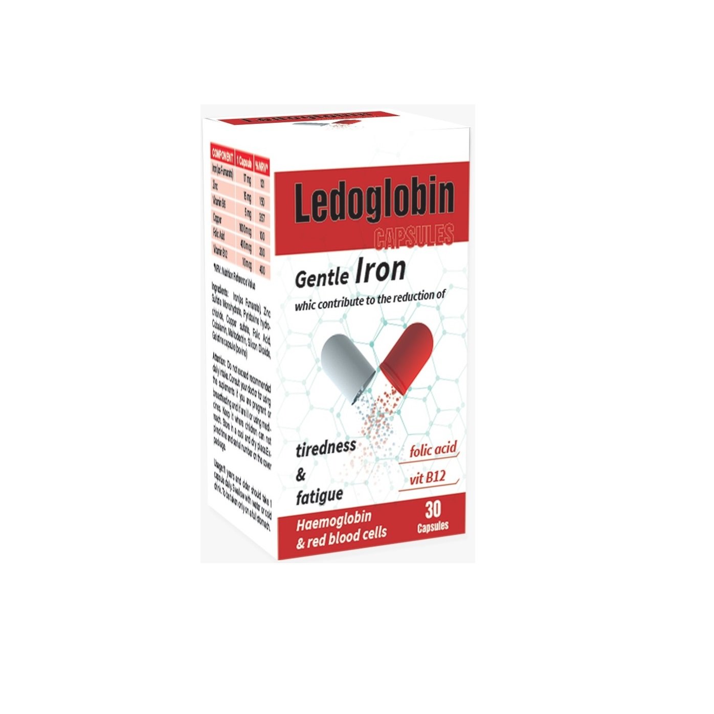 Best Price Most Preferred High Quality Wholesale Product - Food Supplement - LEDOGLOBIN 30 CAPSULES