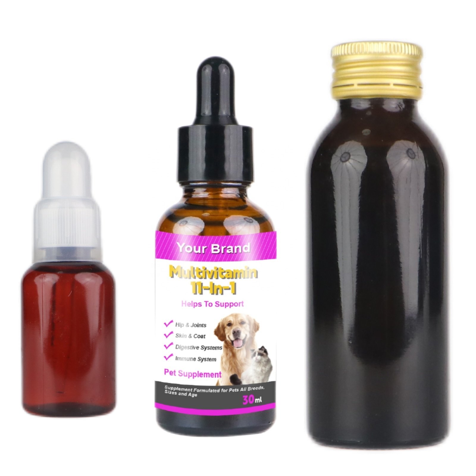 Pet Vitamins Dog Vitamins and Supplements Glucosamine Liquid Multivitamin Supplement Drops for Dogs