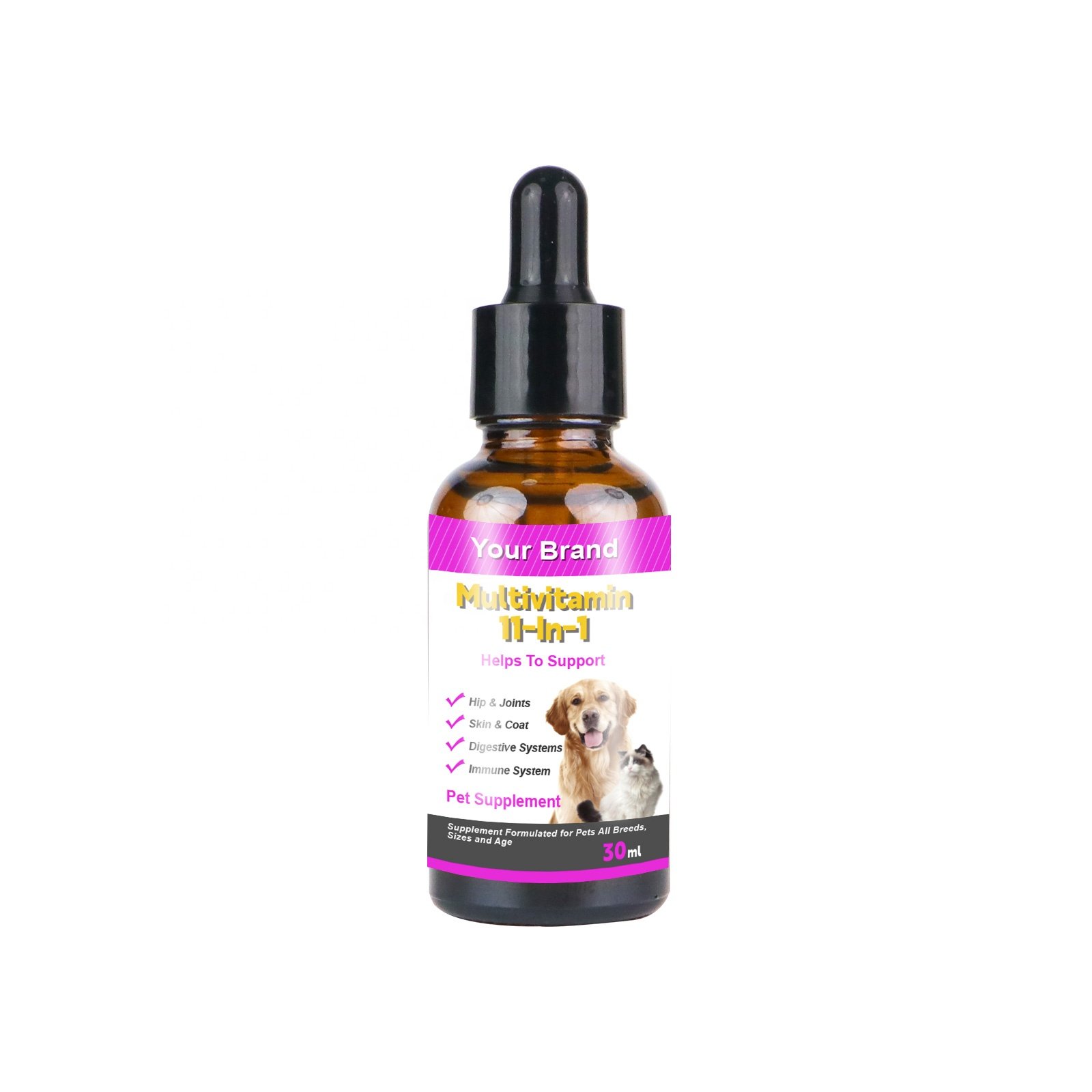Pet Vitamins Dog Vitamins and Supplements Glucosamine Liquid Multivitamin Supplement Drops for Dogs