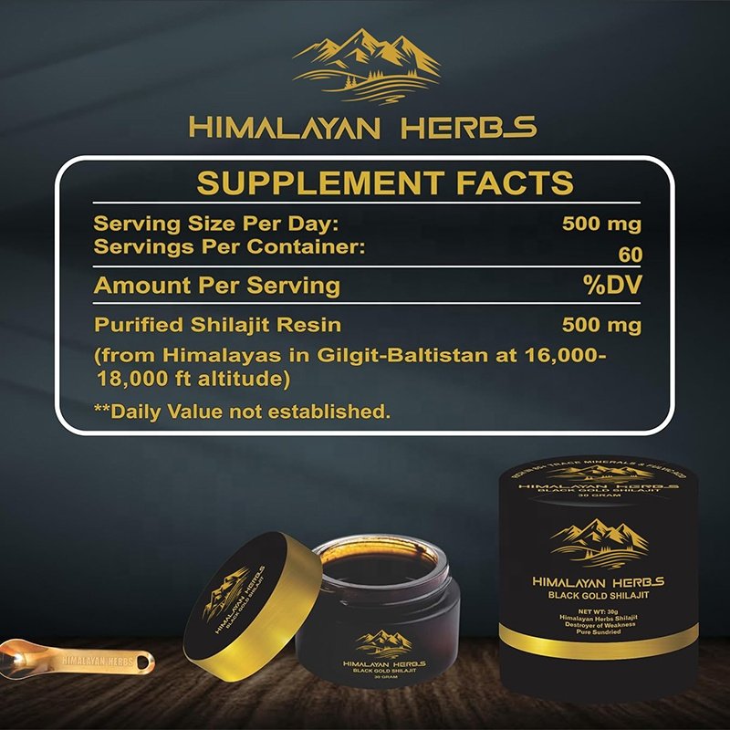 Healthcare supplements Life worth Private Label Fulvic Acid Shilajit Resin Pure Himalayan Shilajit