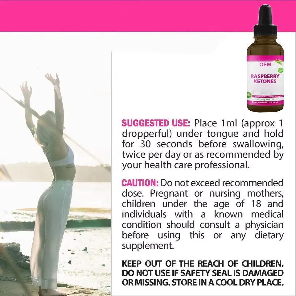 Private Label Natural Healthcare Supplement Raspberry Ketones Liquid Drops
