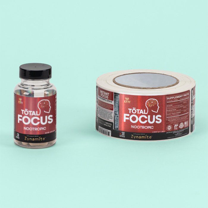custom holographic healthcare supplement labels , hologram foil metallic effect bottle sticker printing