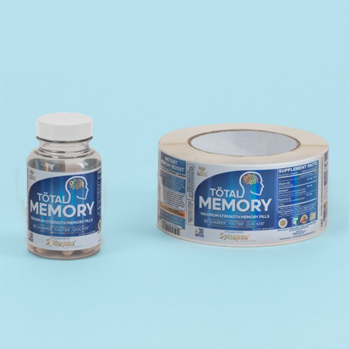 custom holographic healthcare supplement labels , hologram foil metallic effect bottle sticker printing