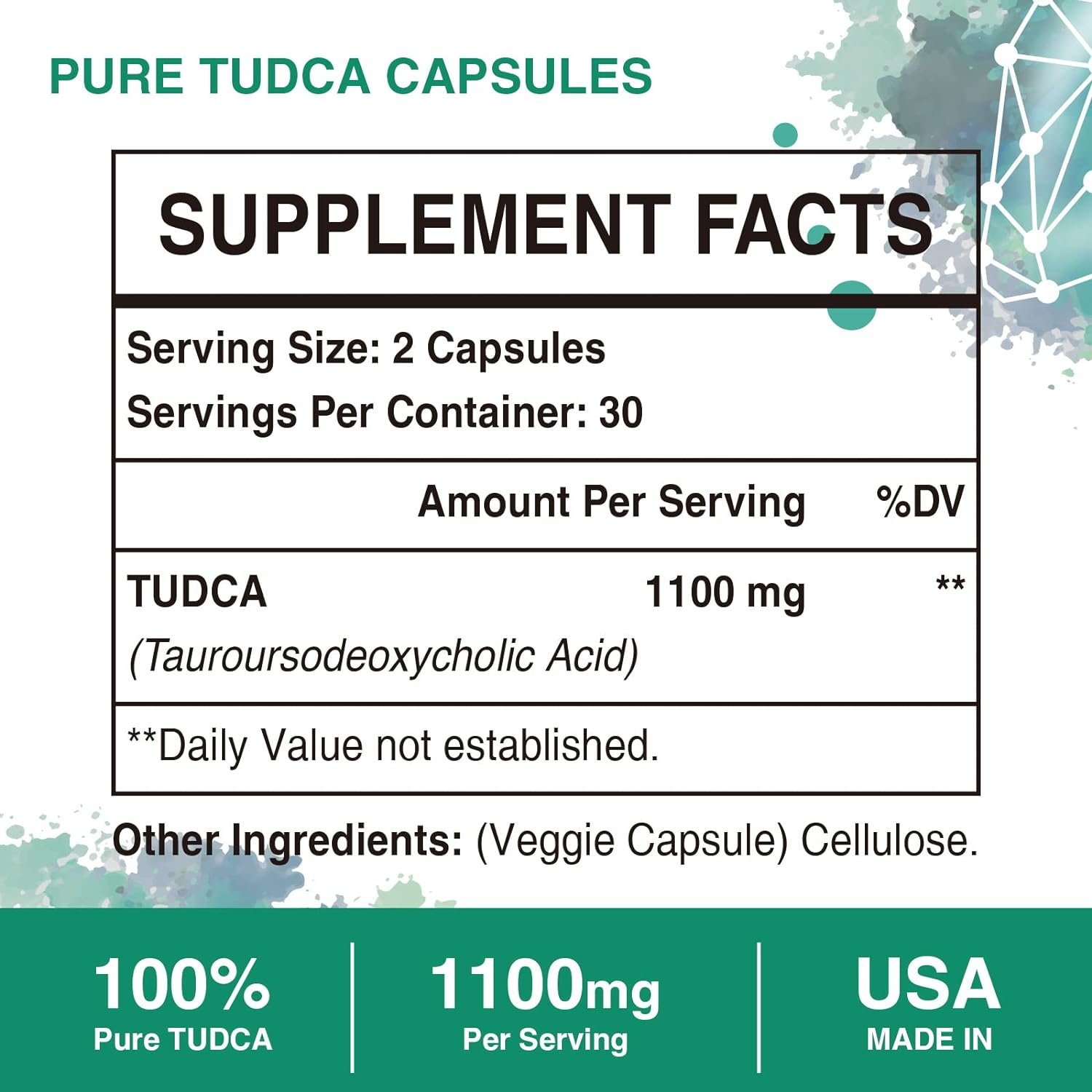 JULONG Supply High Quality Supplements OEM 1100mg TUDCA Capsules