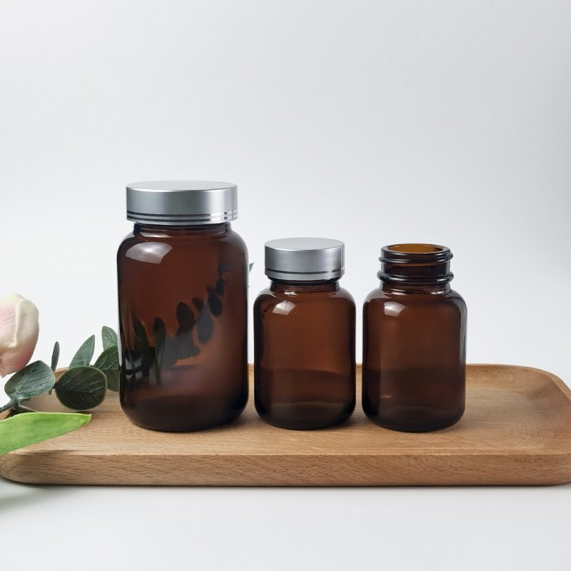60cc 80ml 100ml 120ml 150ml Empty Supplement Healthcare Medicine amber Black frosted clear Capsule Bottle with Black Lid
