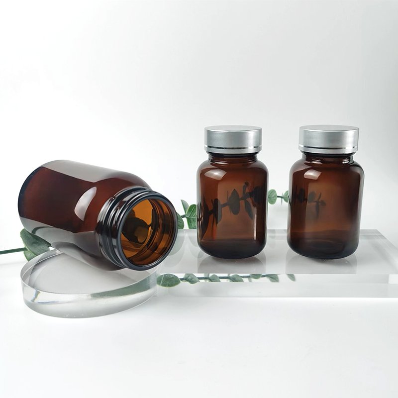 60cc 80ml 100ml 120ml 150ml Empty Supplement Healthcare Medicine amber Black frosted clear Capsule Bottle with Black Lid