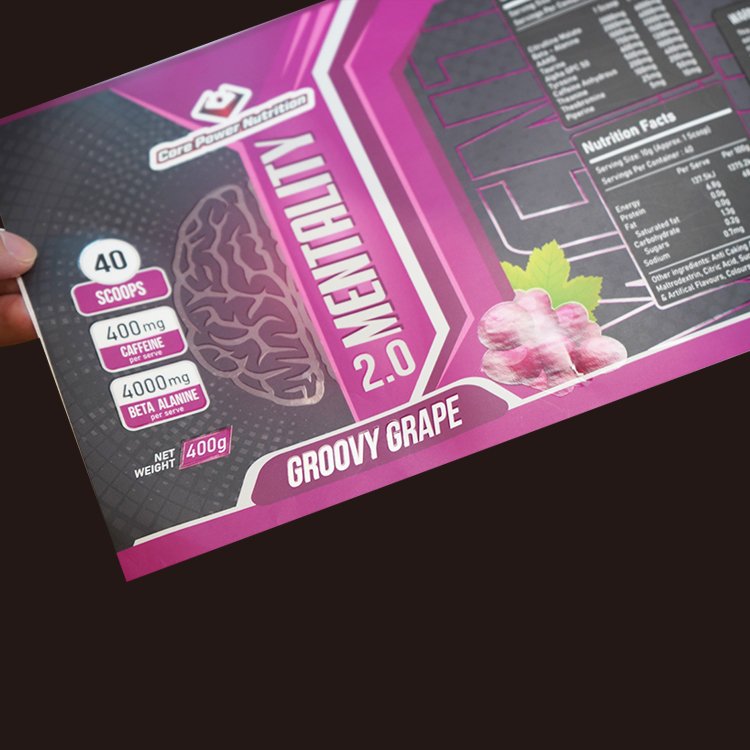 food dietary spots supplement bottle label packaging printing spot uv raised effect healthcare sticker