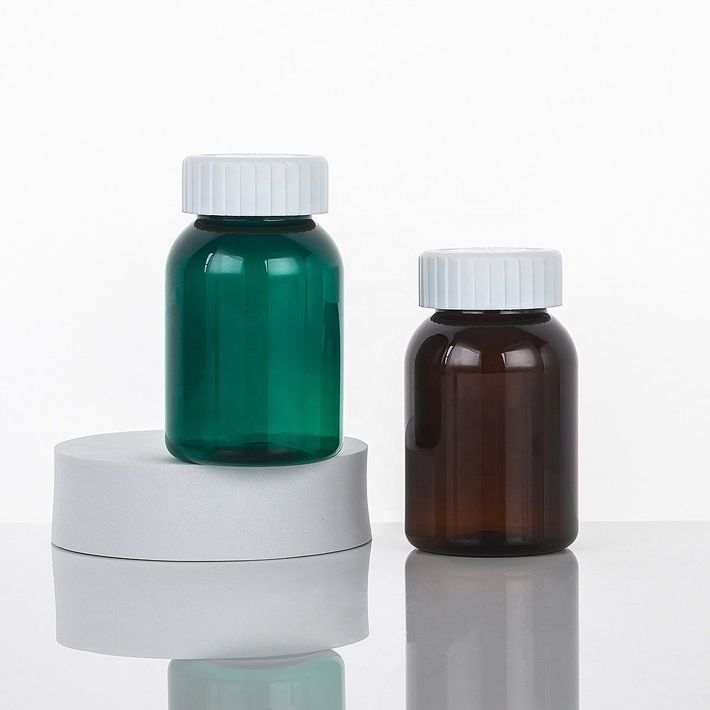 Custom LOGO plastic Supplement bottle Food Grade Plastic Bottle healthcare Pill Plastic Bottle with Child Safety Cap