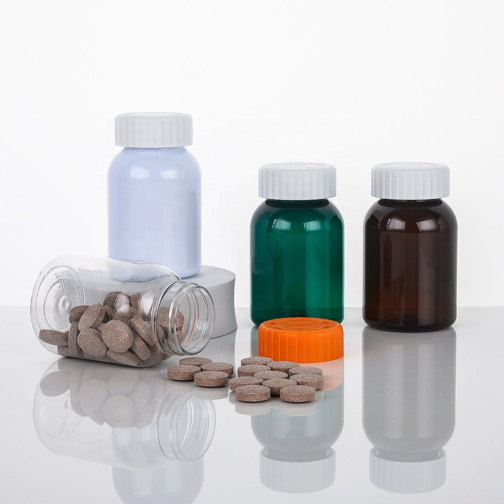 Custom LOGO plastic Supplement bottle Food Grade Plastic Bottle healthcare Pill Plastic Bottle with Child Safety Cap