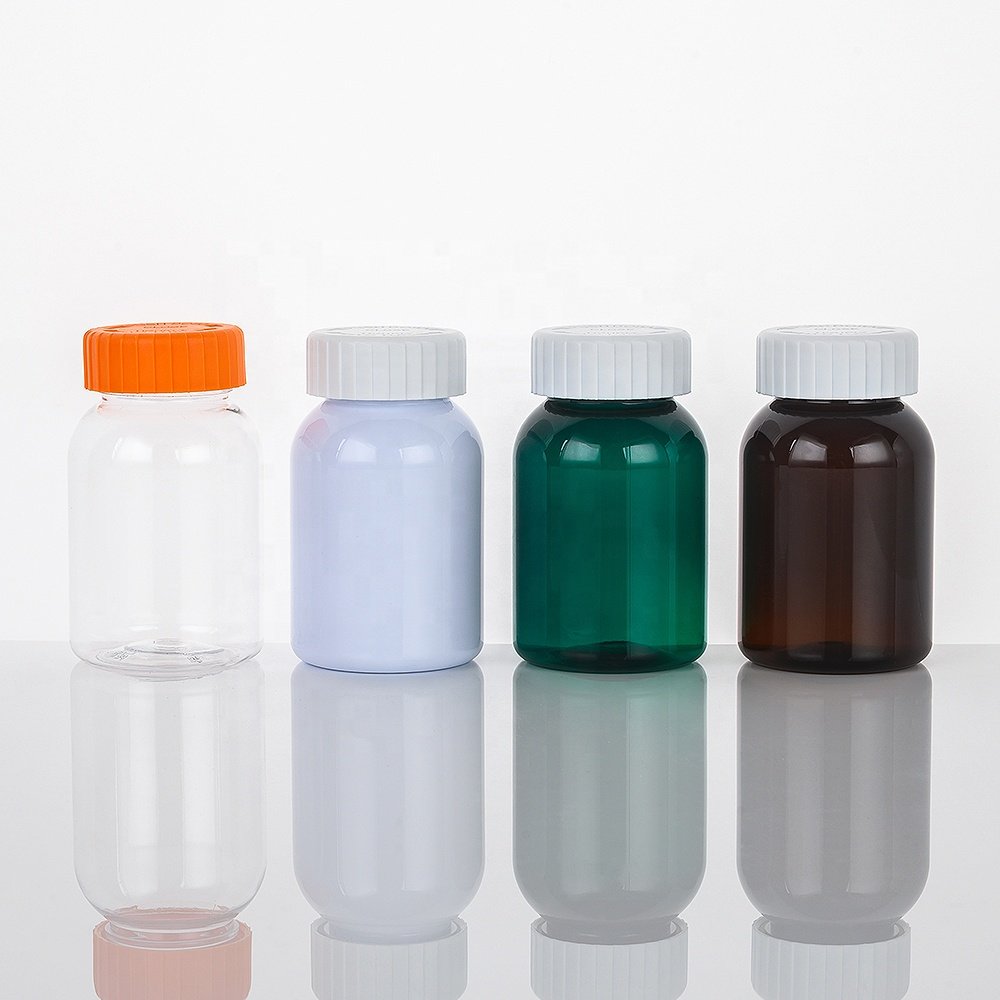 Custom LOGO plastic Supplement bottle Food Grade Plastic Bottle healthcare Pill Plastic Bottle with Child Safety Cap