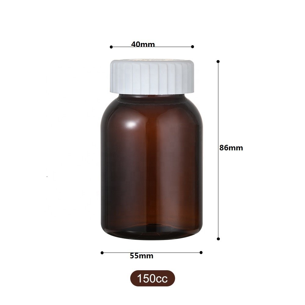 Custom LOGO plastic Supplement bottle Food Grade Plastic Bottle healthcare Pill Plastic Bottle with Child Safety Cap
