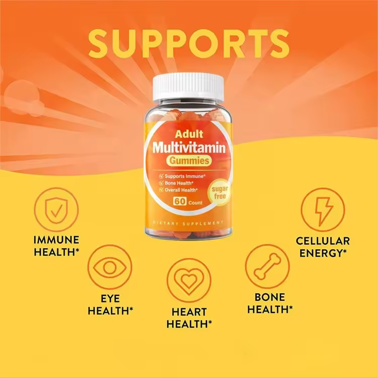 Wholesale Healthcare Supplements Adults Vitamins Best Vegetarian Men's Multivitamin Gummies for Women