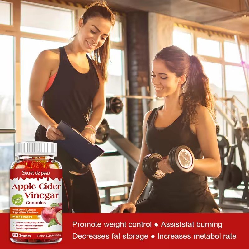 OEM Organic Bulk Apple Cider Vinegar Gummies No Sugar Keto ACV Gummy Candy Slimming Healthcare Supplements