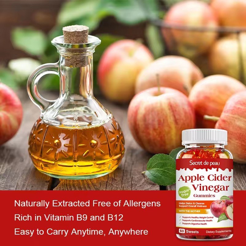 OEM Organic Bulk Apple Cider Vinegar Gummies No Sugar Keto ACV Gummy Candy Slimming Healthcare Supplements