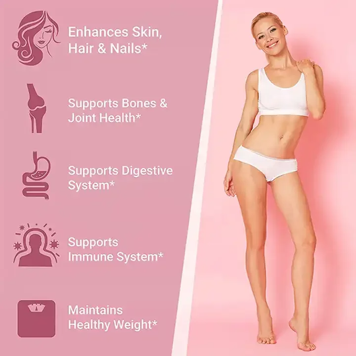 Collagen gummies Strawberry Gummi Whitening skin acne freckle smooth skin hair Private Label healthcare supplements Gummies