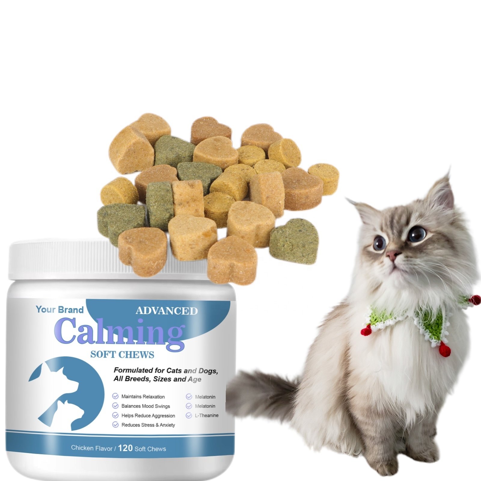Pet Food Supplies Calming Soft Chews Pet Supplements For Cats Dogs Anxiety Relief Calming Care