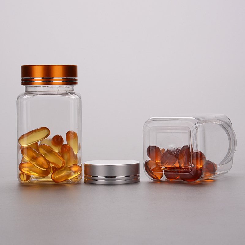100ml PET food grade square shape vitamin pill tablet capsule packing bottle Bottle Container