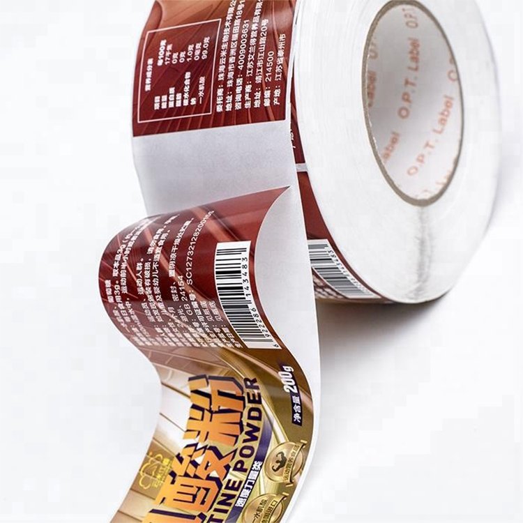 high quality custom self adhesive roll waterproof bottle packaging printing healthcare supplement labels sticker